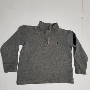 (#15)Ralph Lauren Gray Half-Zip Sweater - Polo Logo
